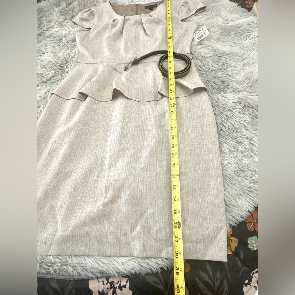 Dress Barn Cap Sleeve Belted Dress - Picture 6 of 12